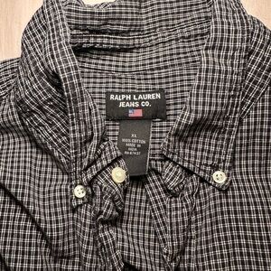 Ralph Lauren Black Plaid Shirt